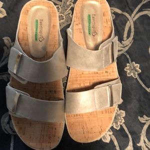 Baretrap sandals cork sole champagne